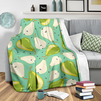 Pear Pattern Print Design PE04 Fleece Blanket