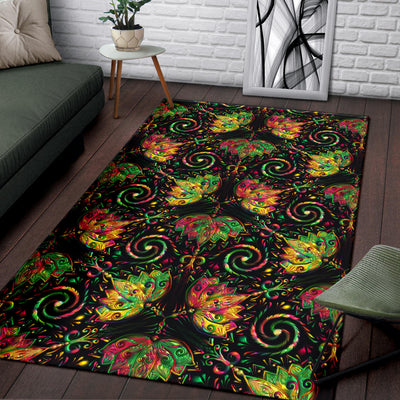 Lotus Boho Pattern Print Design LO09 Area Rugs