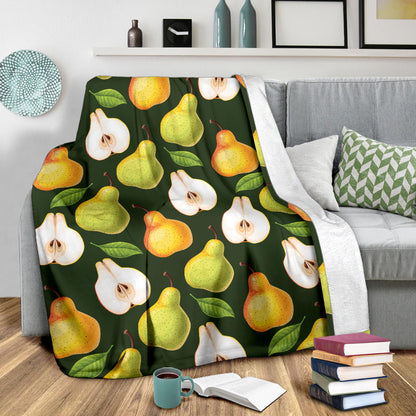 Pear Pattern Print Design PE06 Fleece Blanket