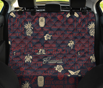 Hawaiian Themed Pattern Print Design H017 Rear Dog  Seat Cover