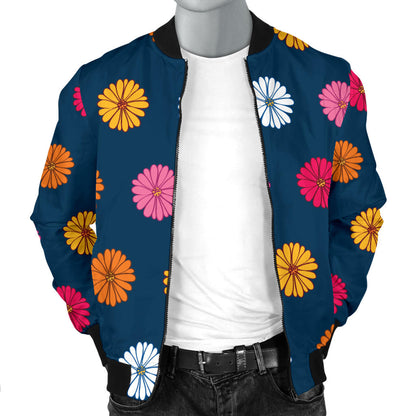 Gerberas Pattern Print Design GB06 Men Bomber Jacket