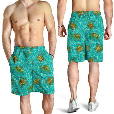 Sea Turtle Pattern Print Design T010 Mens Shorts