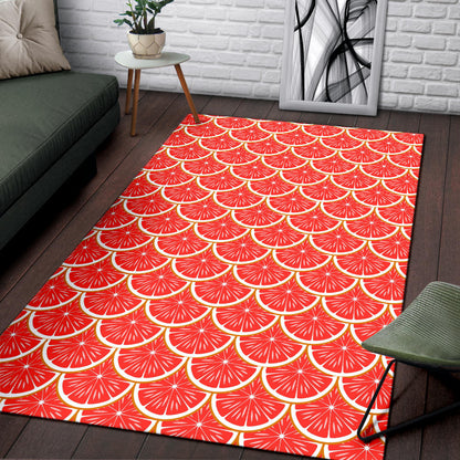 Grapefruit Pattern Print Design GF07 Area Rugs