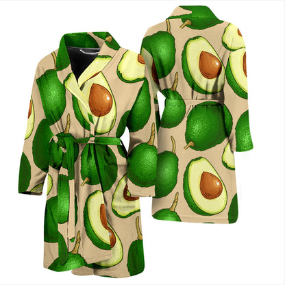 Avocado Pattern Print Design AC010 Men Bathrobe