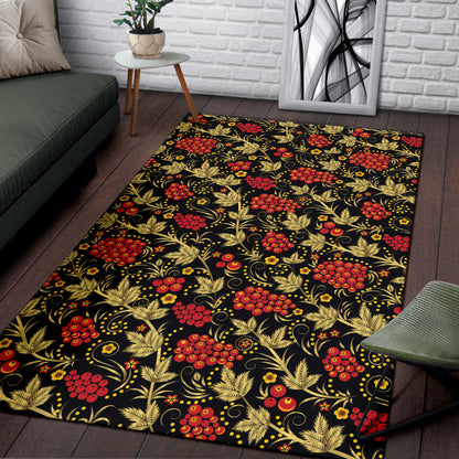 Cranberry Pattern Print Design CB02 Area Rugs