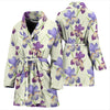 Iris Pattern Print Design IR08 Women Bathrobe