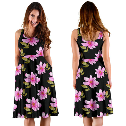 Magnolia Pattern Print Design MAG06 Midi Dress