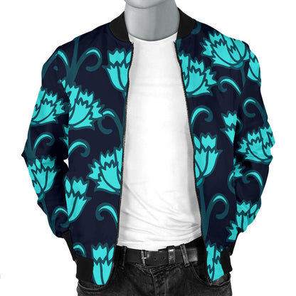 Carnations Pattern Print Design CN06 Men Bomber Jacket