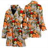 Lisianthus Pattern Print Design LT04 Women Bathrobe