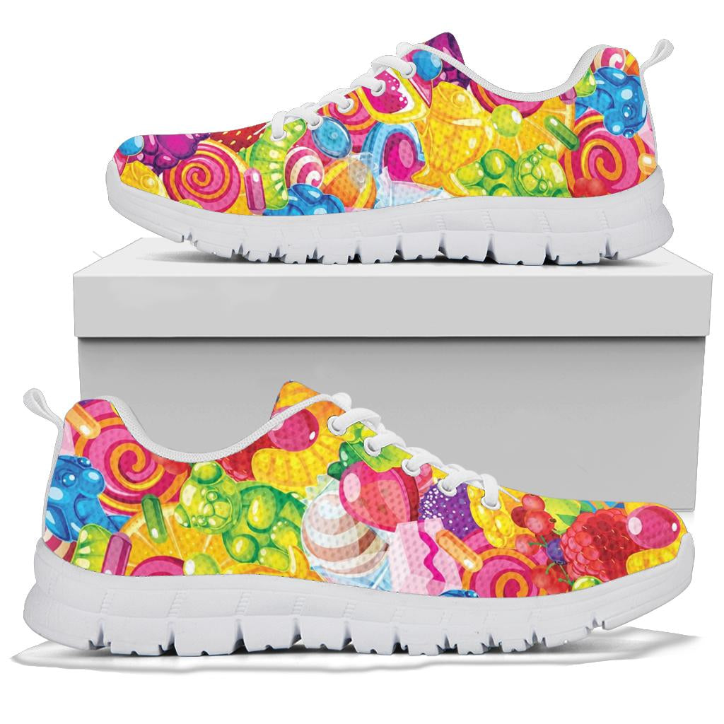 Candy Pattern Print Design CA01 Sneakers White Bottom Shoes