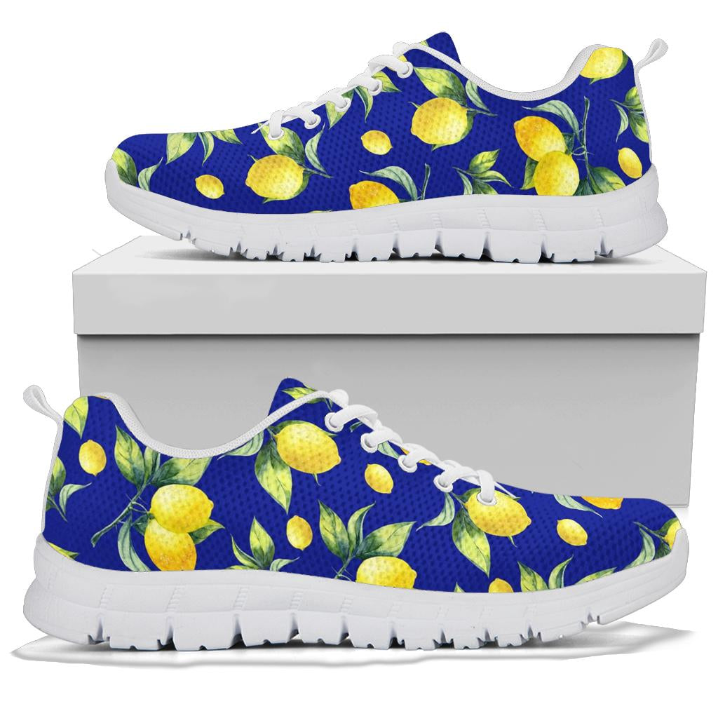 Lemon Pattern Print Design LM06 Sneakers White Bottom Shoes