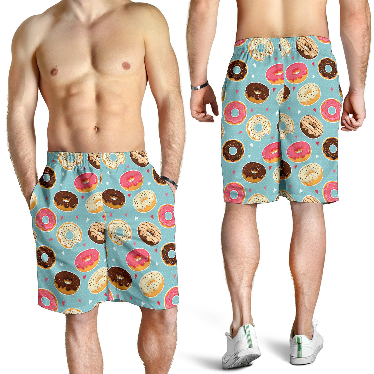 Donut Pattern Print Design DN04 Mens Shorts