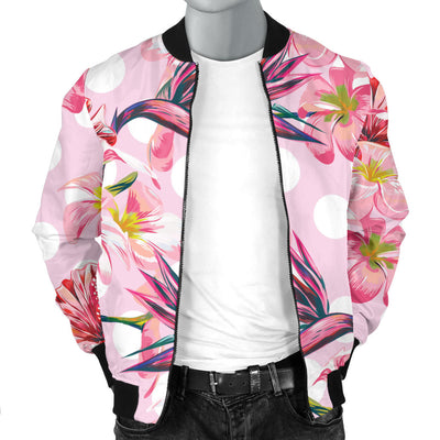 Bird Of Paradise Pattern Print Design BOP011 Men Bomber Jacket