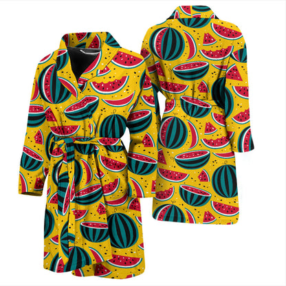 Watermelon Pattern Print Design WM02 Men Bathrobe
