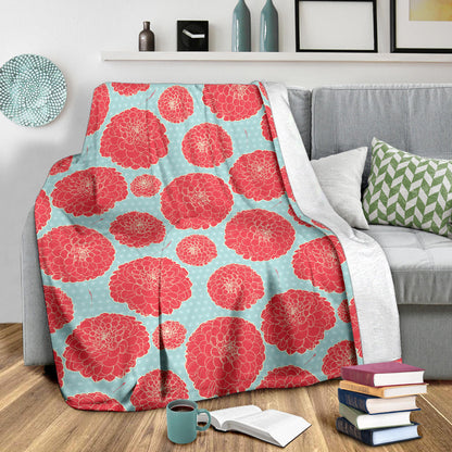 Marigold Pattern Print Design MR03 Fleece Blanket
