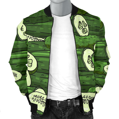 Cucumber Pattern Print Design CC01 Men Bomber Jacket