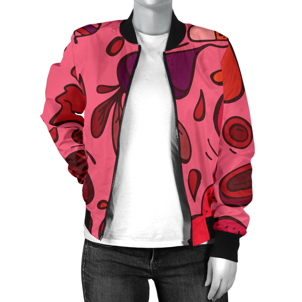 Phlebotomist Pattern Print Design A01 Women's Bomber Jacket