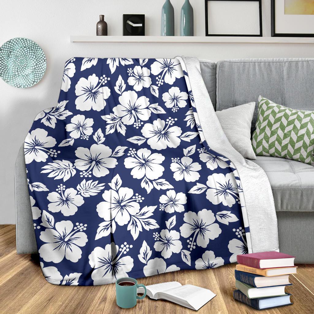 Hibiscus Pattern Print Design HB012 Fleece Blanket