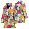 Daisy Pattern Print Design DS05 Women Bathrobe