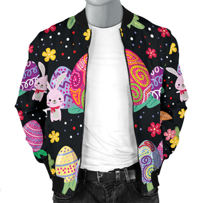 Easter Eggs Pattern Print Design RB06 Men Bomber Jacket