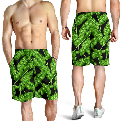 Banana Leaf Pattern Print Design BL01 Mens Shorts