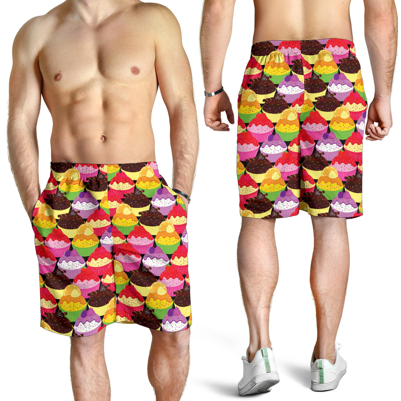 Cupcake Pattern Print Design CP02 Mens Shorts