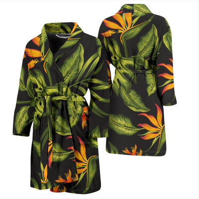 Bird Of Paradise Pattern Print Design BOP013 Men Bathrobe