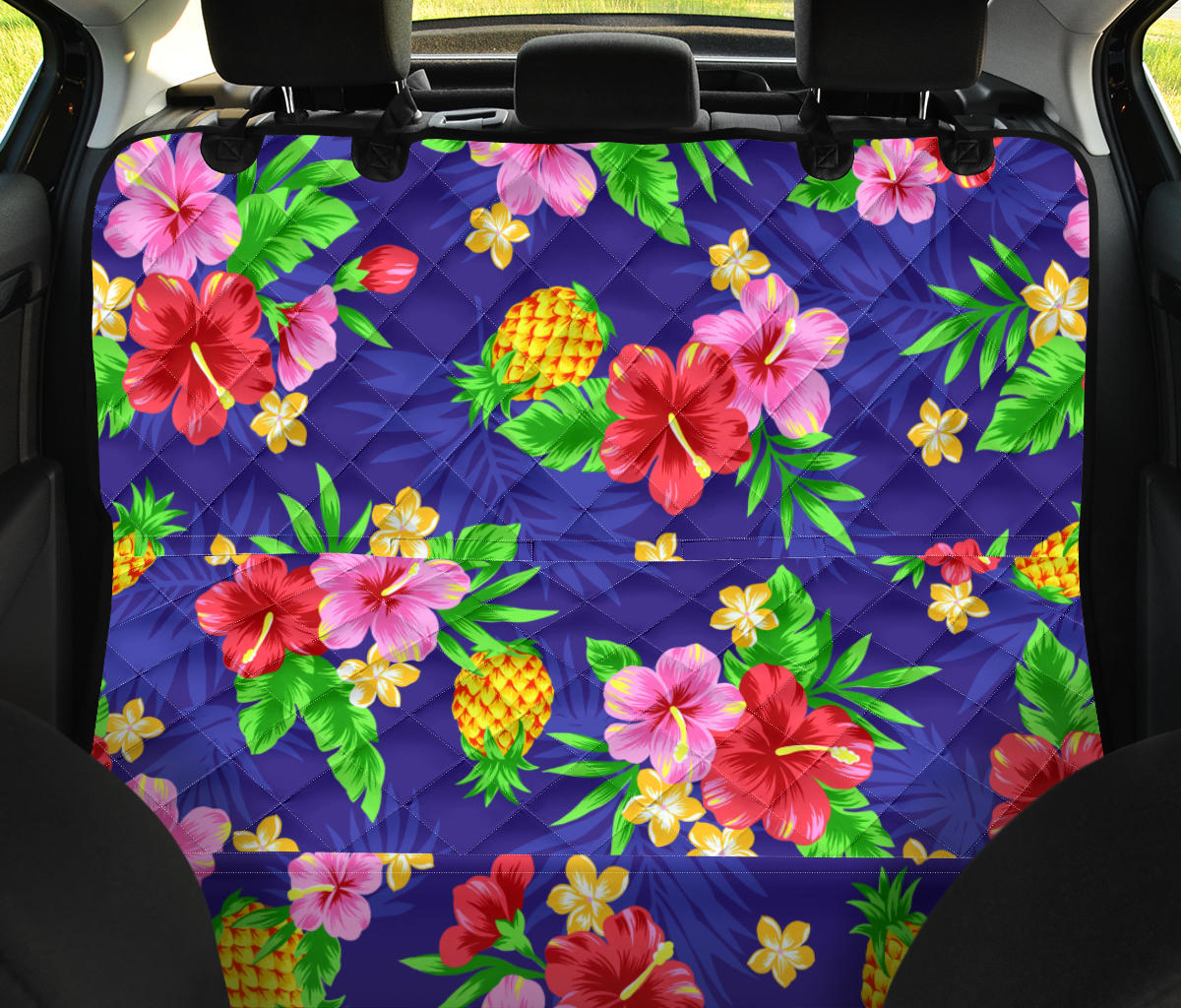 Hawaiian Themed Pattern Print Design H05 Rear Dog  Seat Cover