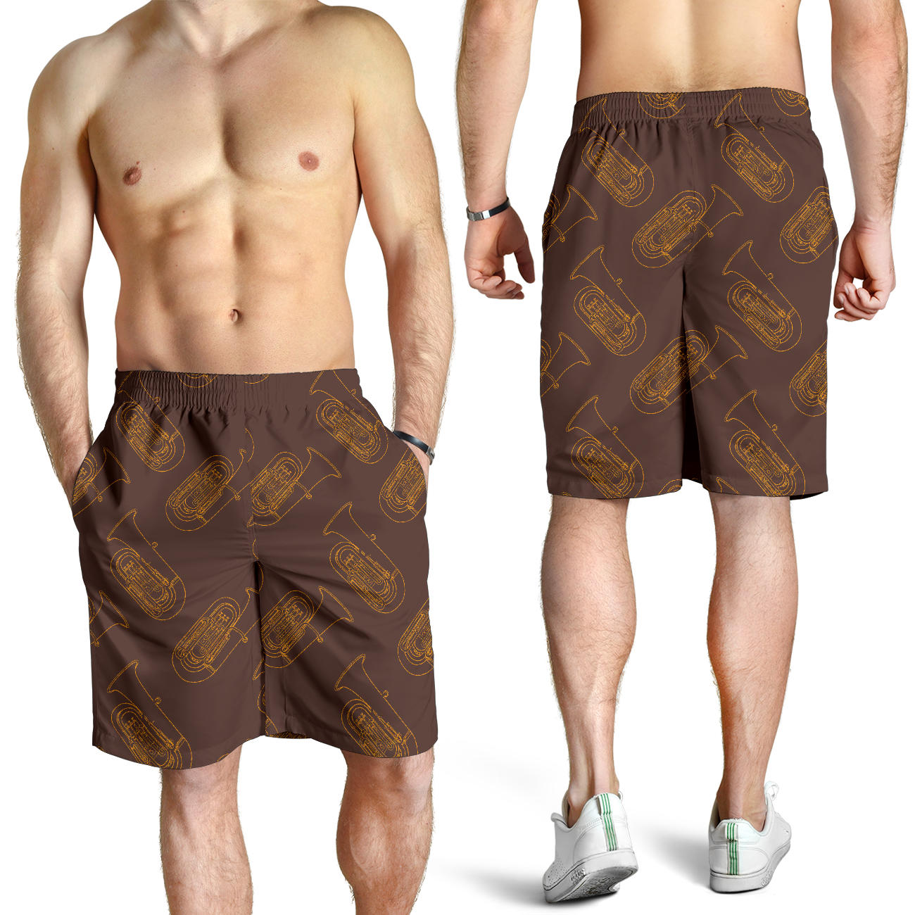 Tuba Pattern Print Design 02 Mens Shorts