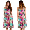 lotus Boho Pattern Print Design LO02 Midi Dress