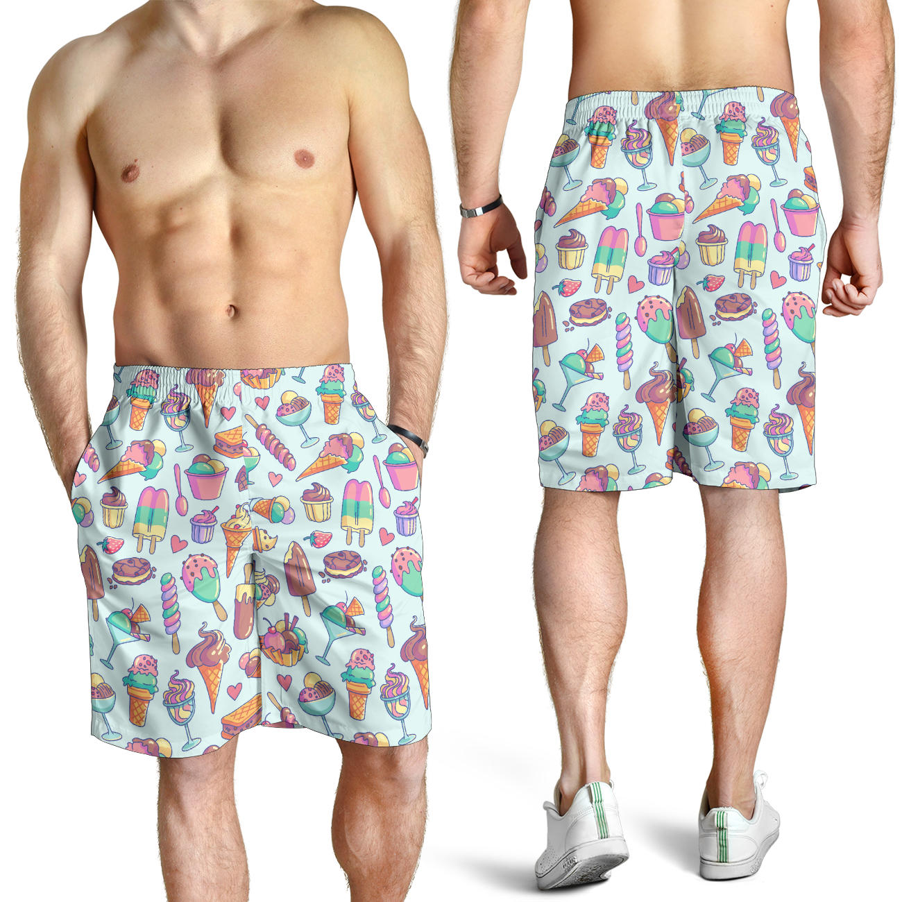 Ice Cream Pattern Print Design IC02 Mens Shorts