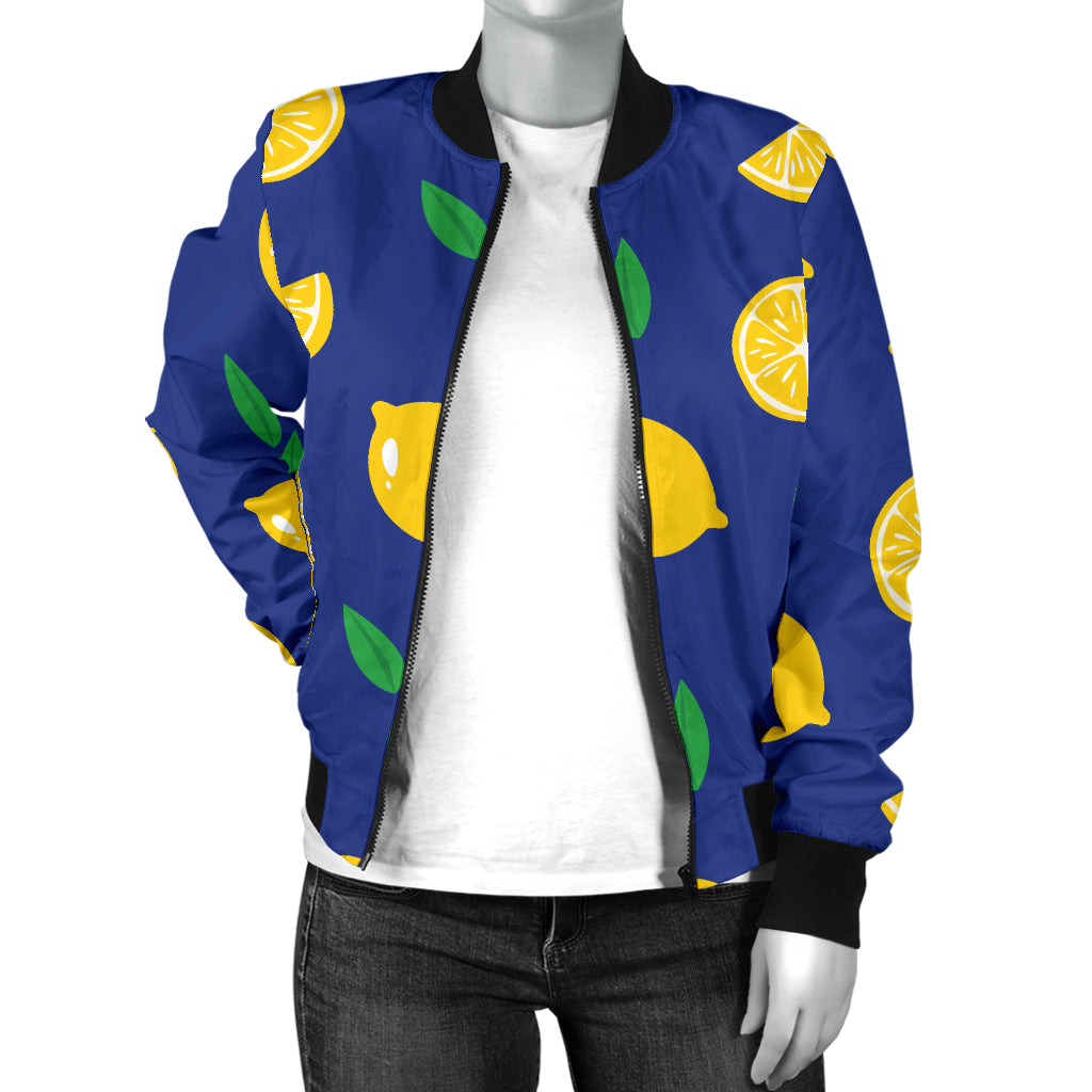 Citrus Pattern Print Design 02 Women's Bomber Jacket