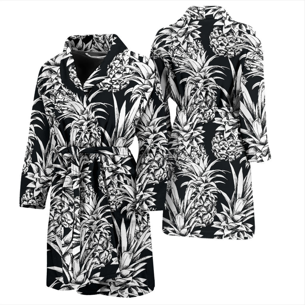 Pineapple Pattern Print Design PP08 Men Bathrobe