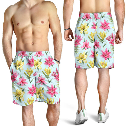Lily Pattern Print Design LY010 Mens Shorts