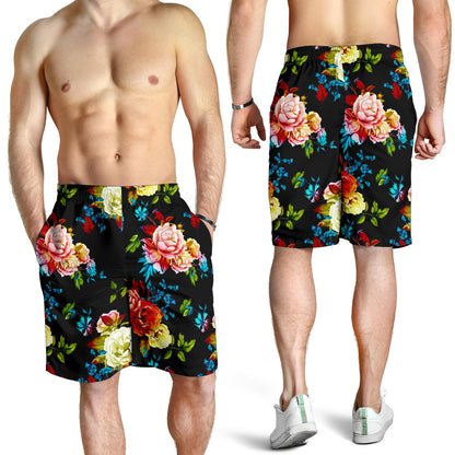 Peony Pattern Print Design PE07 Mens Shorts