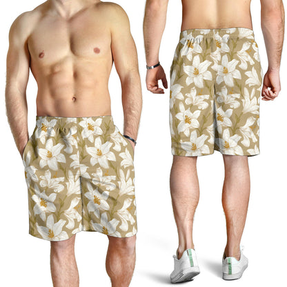 Lily Pattern Print Design LY07 Mens Shorts