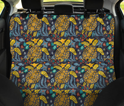 Sea Turtle Pattern Print Design T03 Rear Dog  Seat Cover