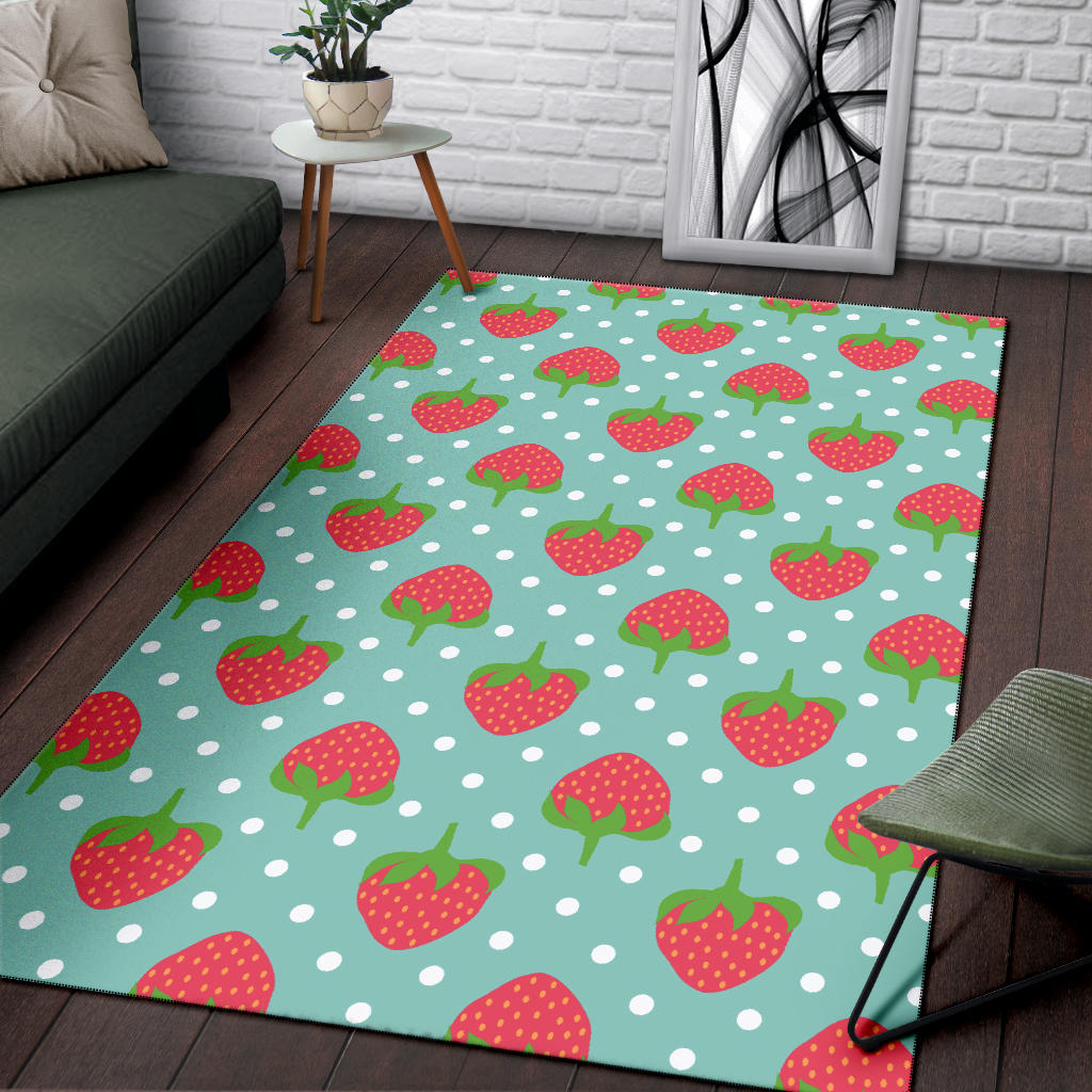 Strawberry Pattern Print Design SB06 Area Rugs