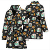 Camper marshmallow Camping Design Print Women Bathrobe