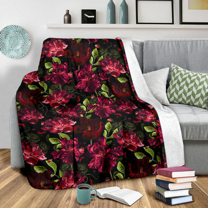 Iris Pattern Print Design IR03 Fleece Blanket