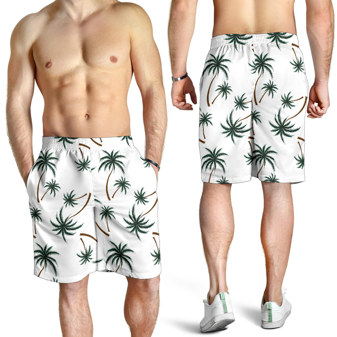 Palm Tree Pattern Print Design PT07 Mens Shorts