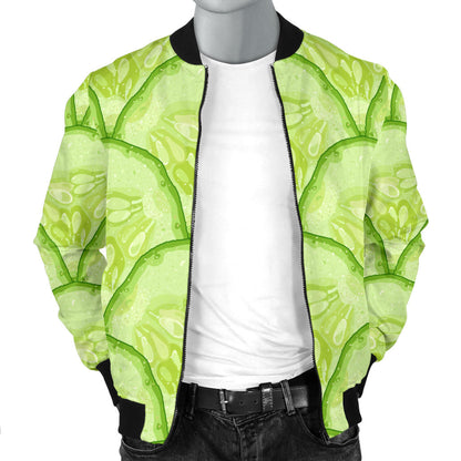 Cucumber Pattern Print Design CC04 Men Bomber Jacket