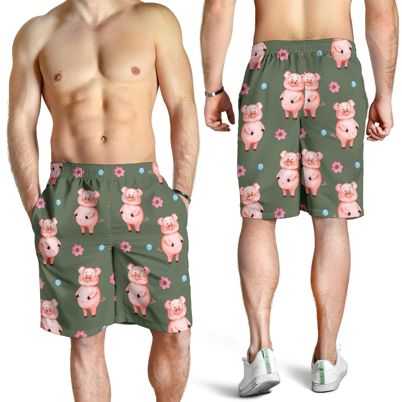 Pig Pattern Print Design 03 Mens Shorts
