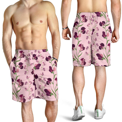 Peony Pattern Print Design PE09 Mens Shorts
