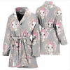 Rabbit Pattern Print Design RB07 Women Bathrobe