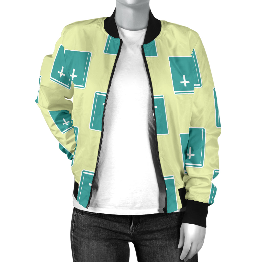 Bible Pattern Print Design 04 Women's Bomber Jacket