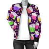 Cupcake Pattern Print Design CP07 Women Bomber Jacket