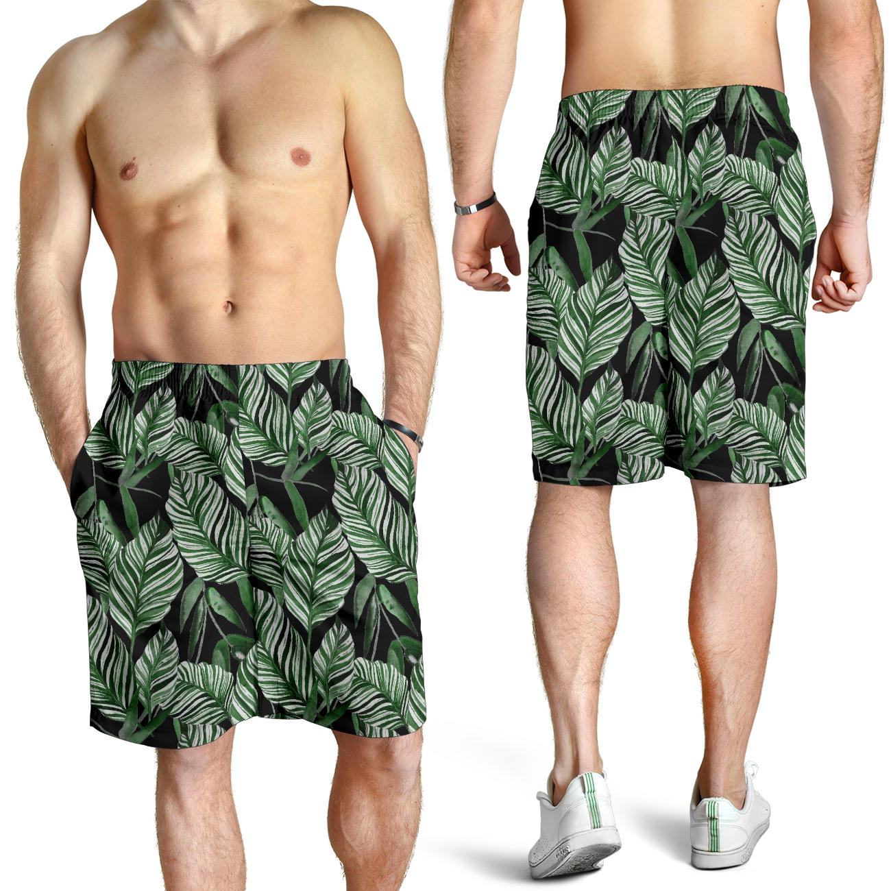 Palm Leaves Pattern Print Design PL09 Mens Shorts
