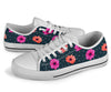Anemone Pattern Print Design AM08 White Bottom Low Top Shoes