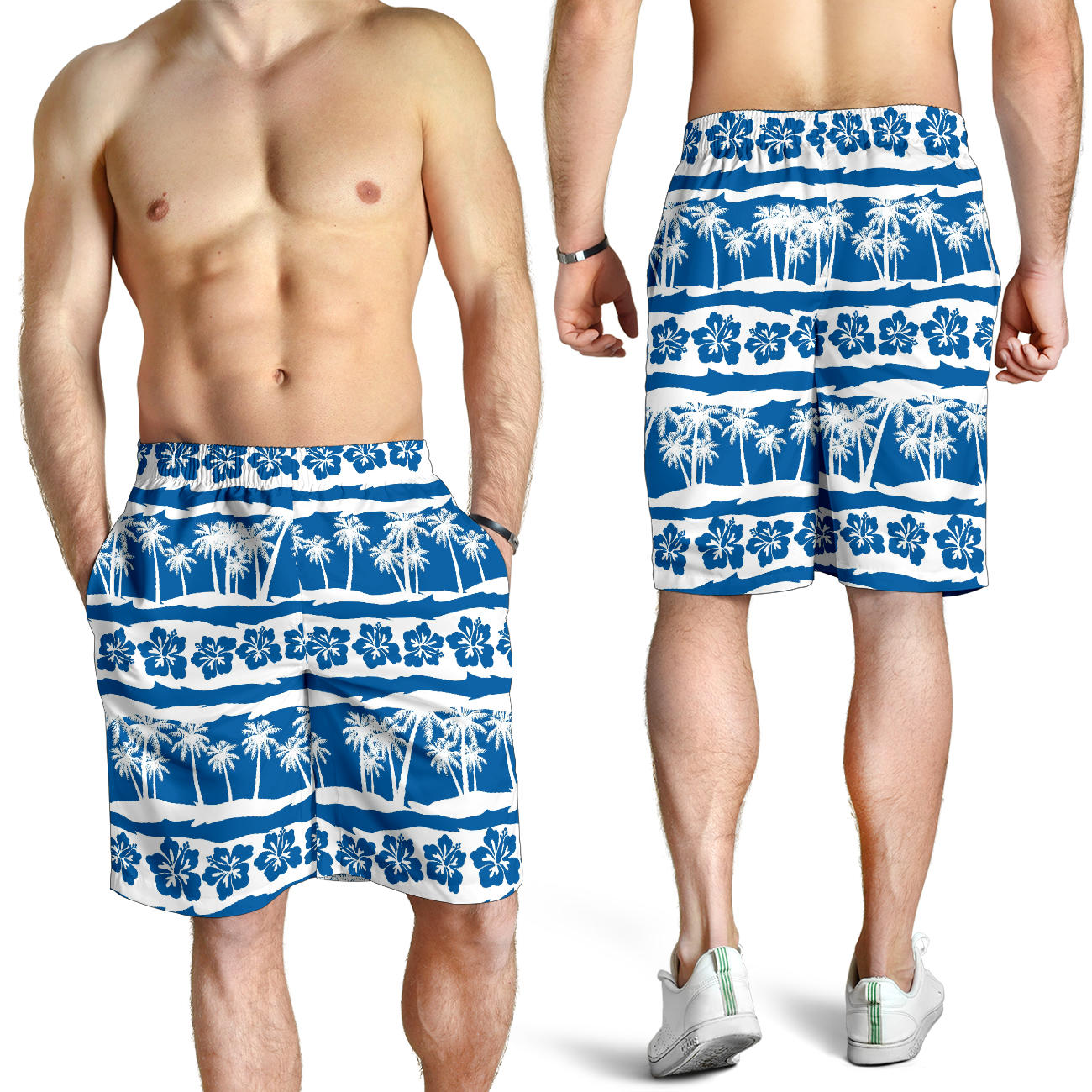 Hawaiian Themed Pattern Print Design H021 Mens Shorts